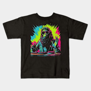 Bigfoot DJ | Funny Retro EDM Festival Bigfoot #2 Kids T-Shirt